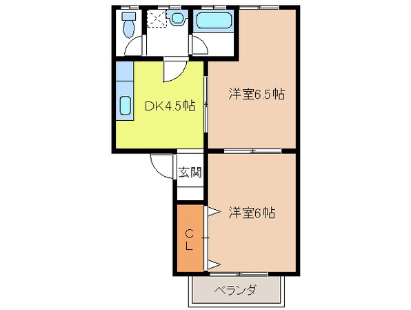 マンション海馬　A棟の物件間取画像